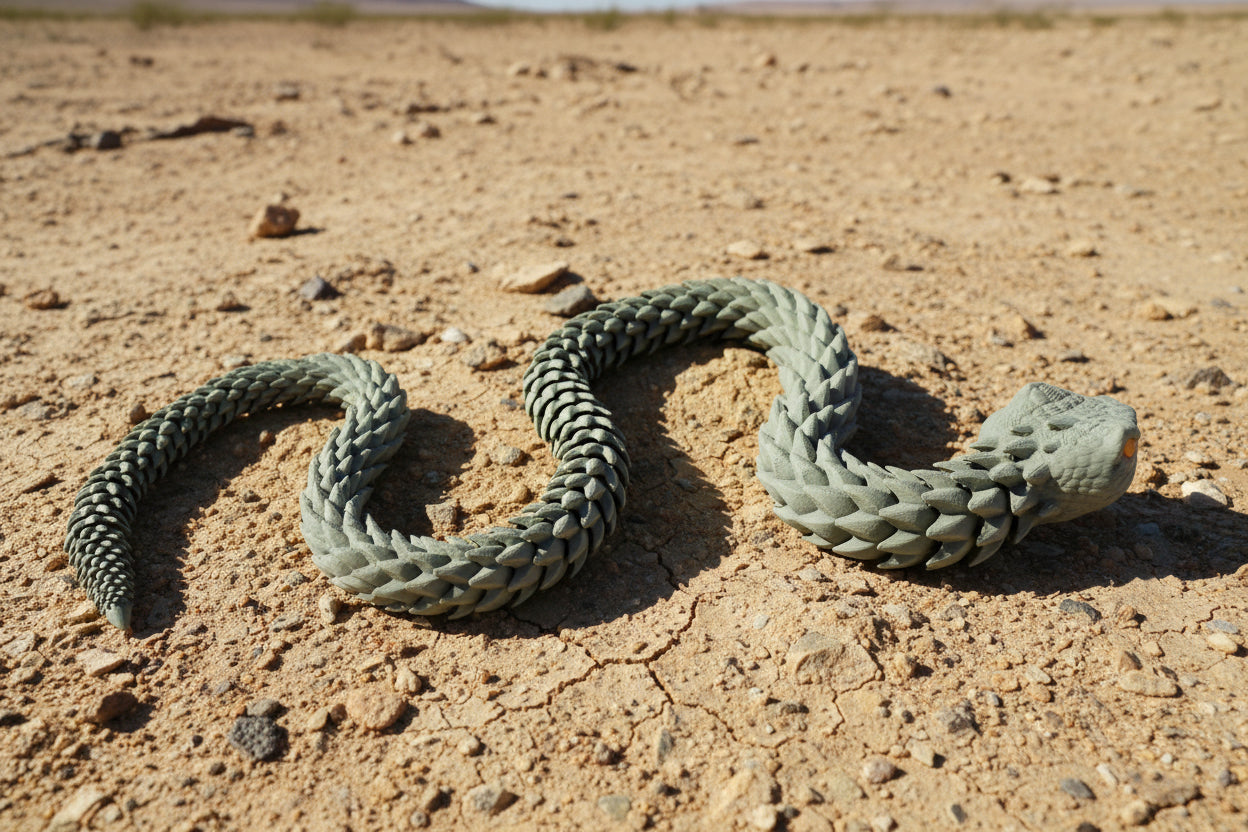 Zephyra articulated snake with fangs